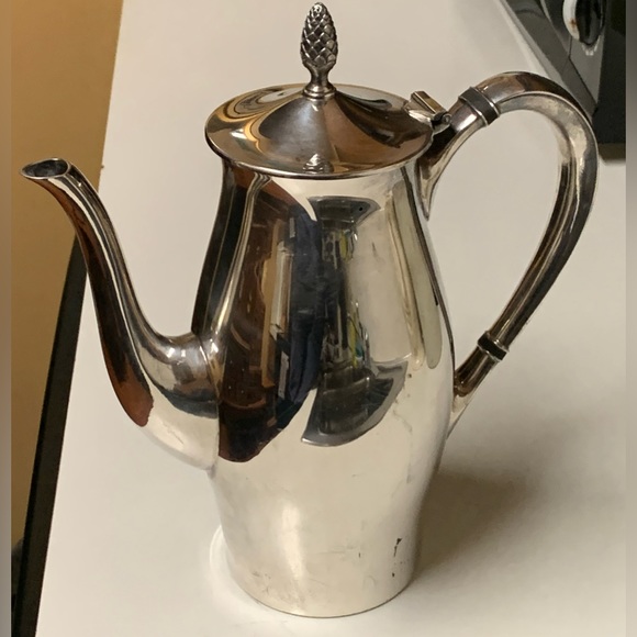 Mid Century Vintage Gorham Silver Paul Revere Pineapple Finial Coffee Pot Carafe - Picture 13 of 16